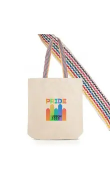 Saco de pano cru de asas compridas 180g - Chicotton