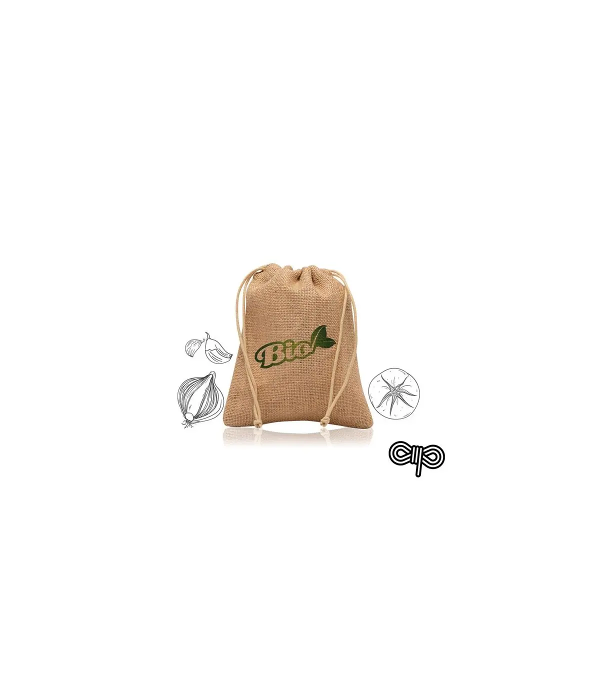 Sacos BagOnYou Saco médio em juta, com atilhos - Nashik