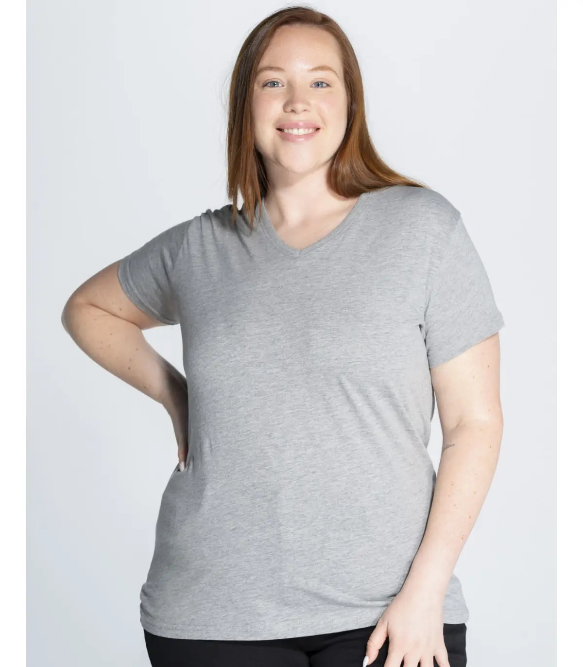 JHK JHK JHK CURVES T-SHIRT V-NECK