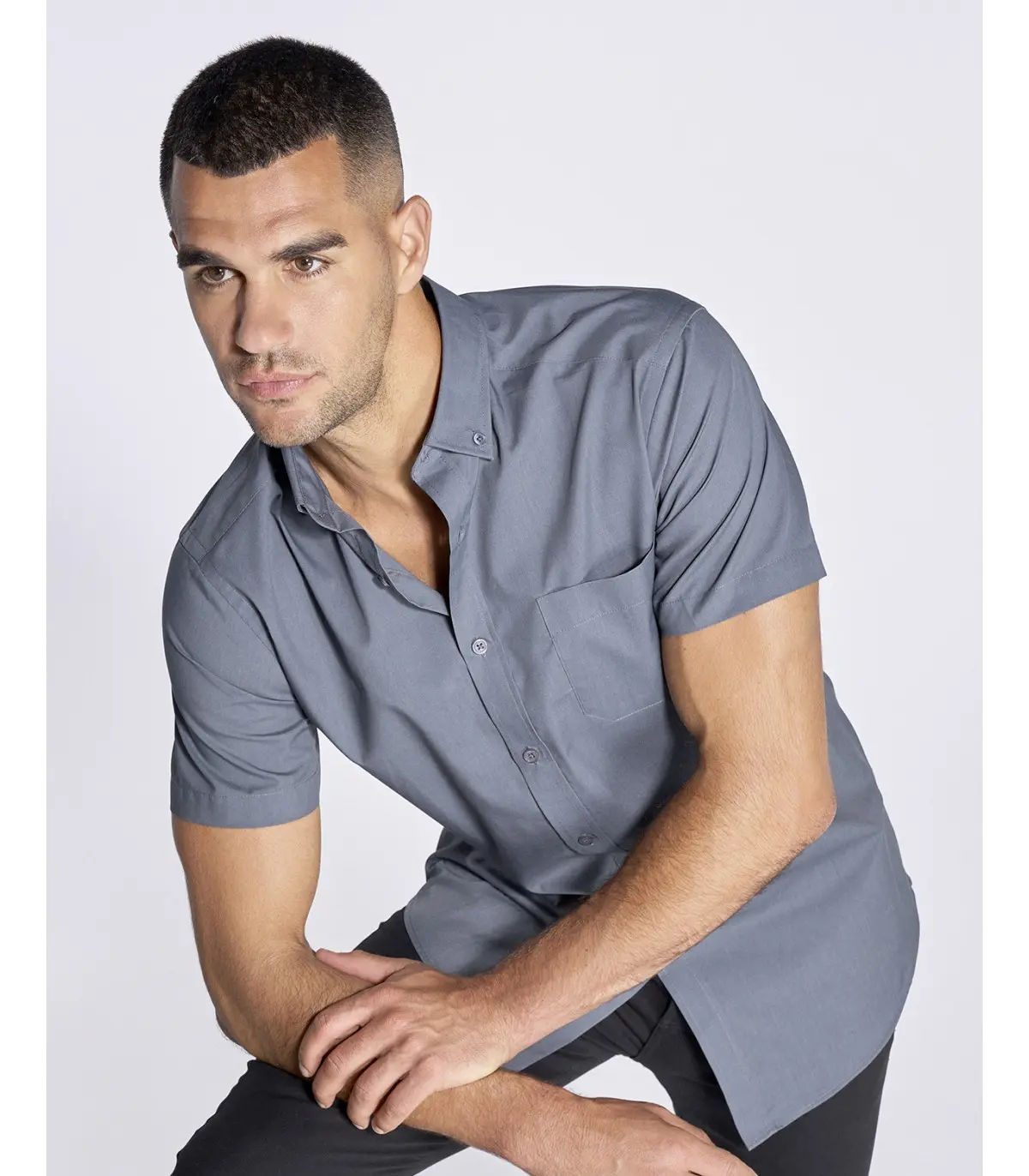 JHK JHK JHK CASUAL & BUSINESS SS SHIRT POPELIN